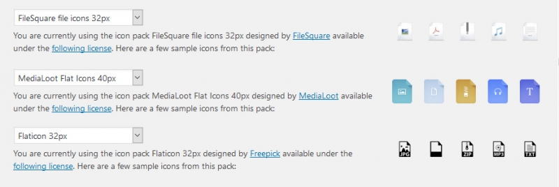 Enhanced Files - choose between the 4 bundled icon packs